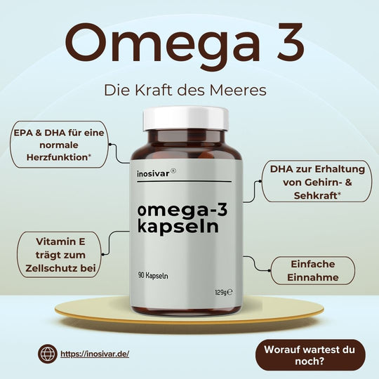 Omega 3 mit Vitamin E- Kapseln - (90 Kapseln)