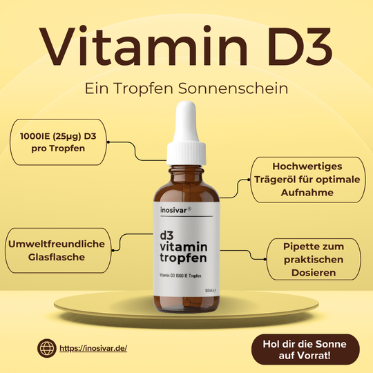 Vitamin D3 - Tropfen - 1000 IE - 50ml