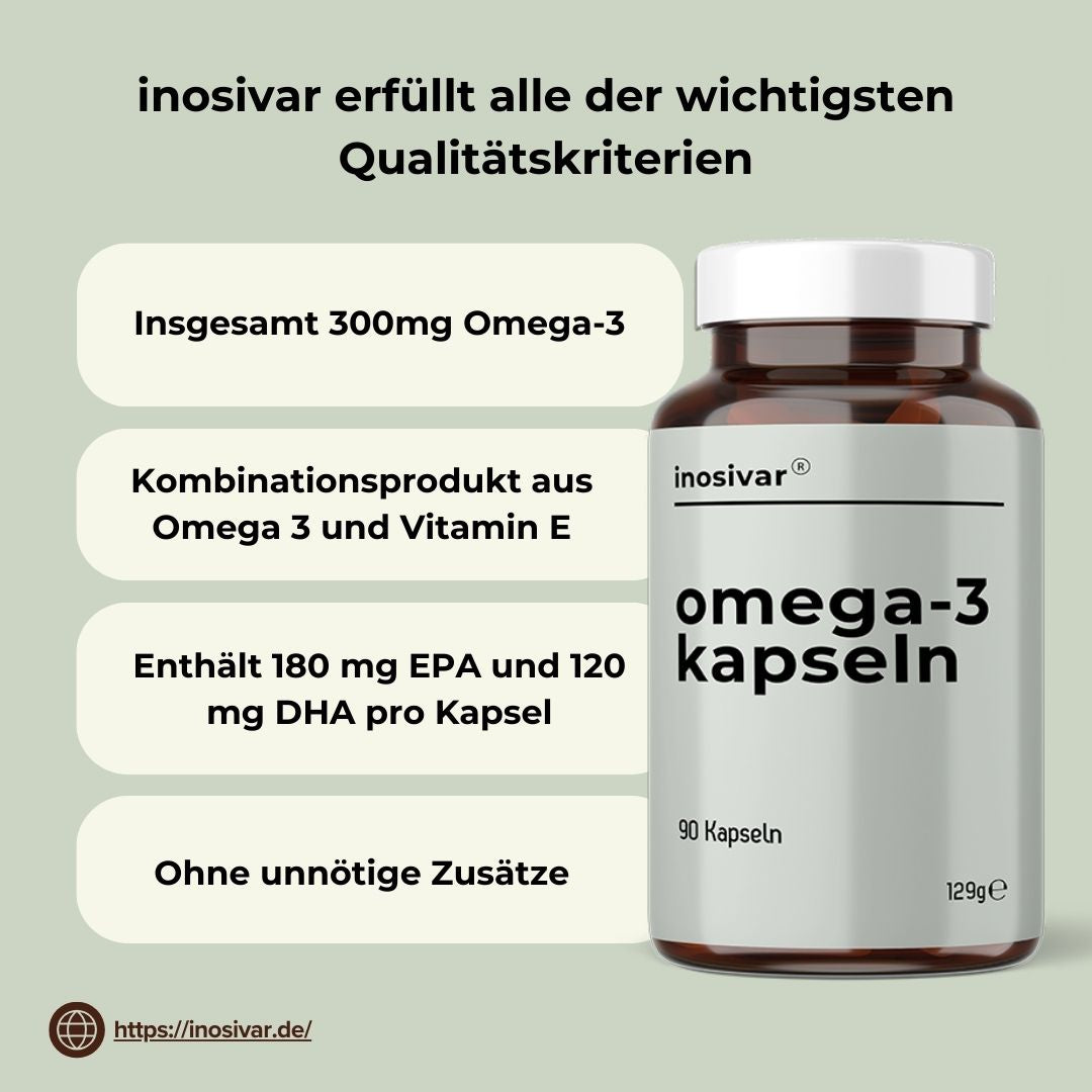 Omega 3 mit Vitamin E- Kapseln - (90 Kapseln)