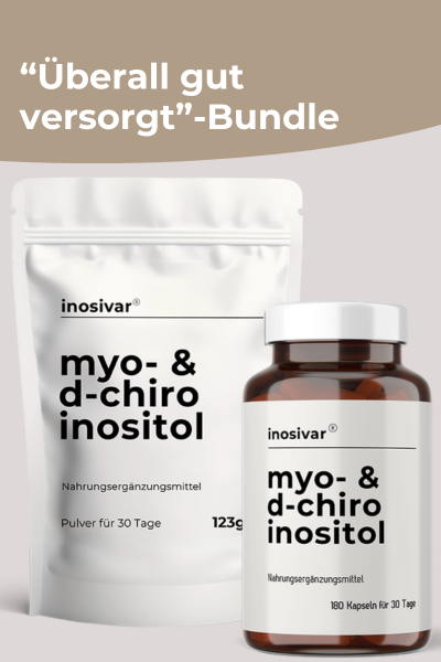"Überall gut versorgt"-Bundle - Inositol - Pulver + Kapseln - 60 Tage (inkl. Dosierlöffel)