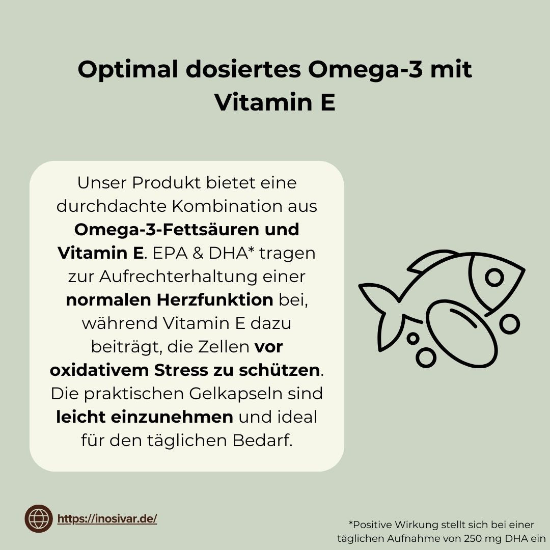 Omega 3 mit Vitamin E- Kapseln - (90 Kapseln)