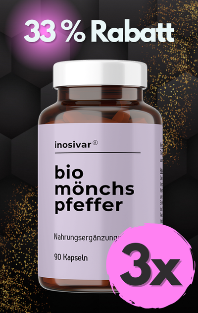 Black Weekend: Bio Mönchspfeffer Kapseln - 3er Sparset