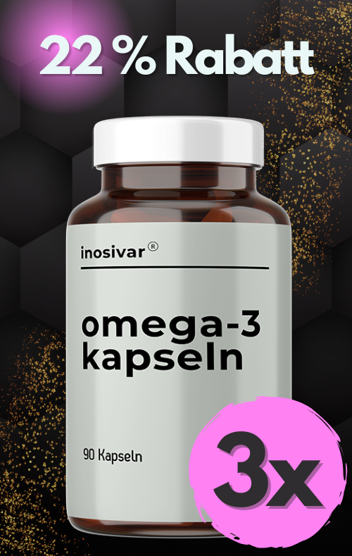Black Weekend: Omega 3 mit Vitamin E-Kapseln 3er Sparset