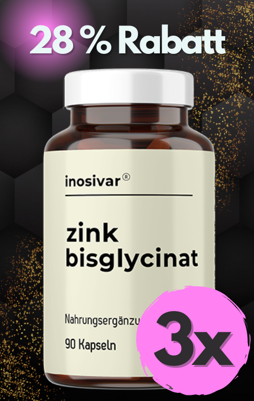 Black Weekend: Zink Bisglycinat Kapseln 3er Sparset