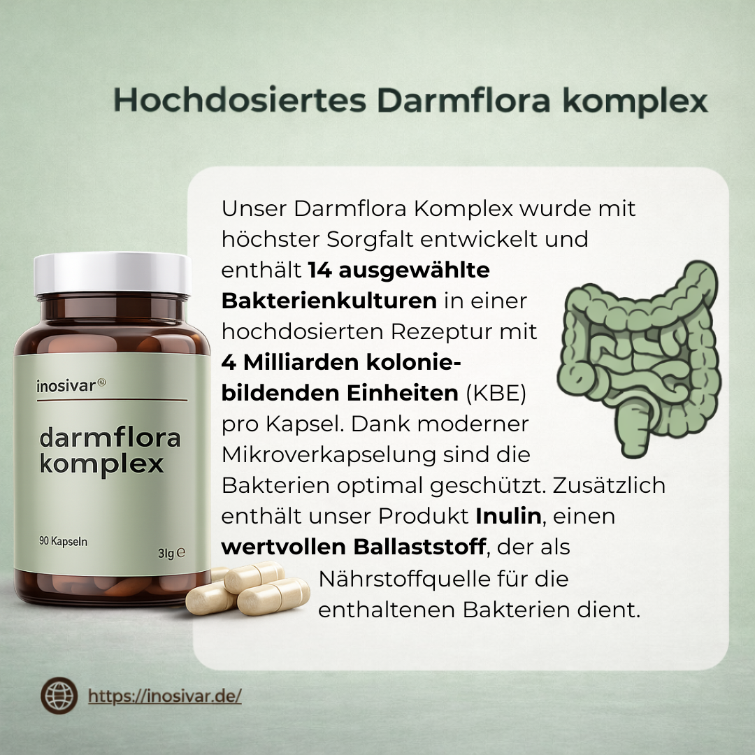 Darmset - Bio Ballaststoff Pulver & Darmflora Komplex Kapseln