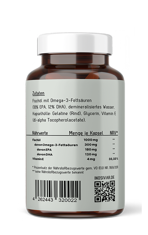 Omega 3 mit Vitamin E- Kapseln - (90 Kapseln)