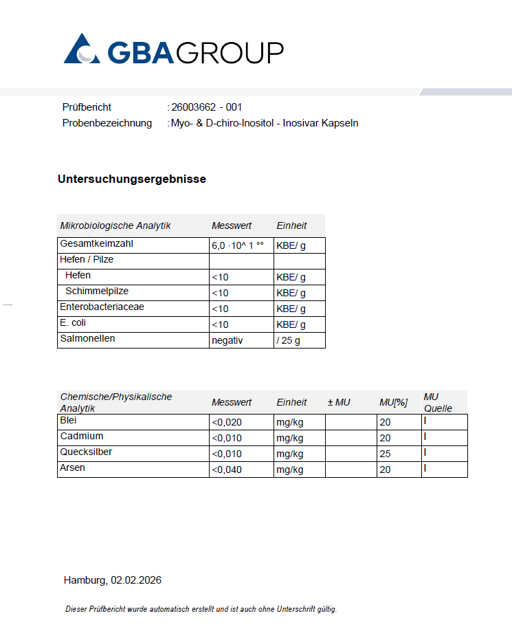 Myo- & D-chiro-Inositol - Kapseln - 30 Tage