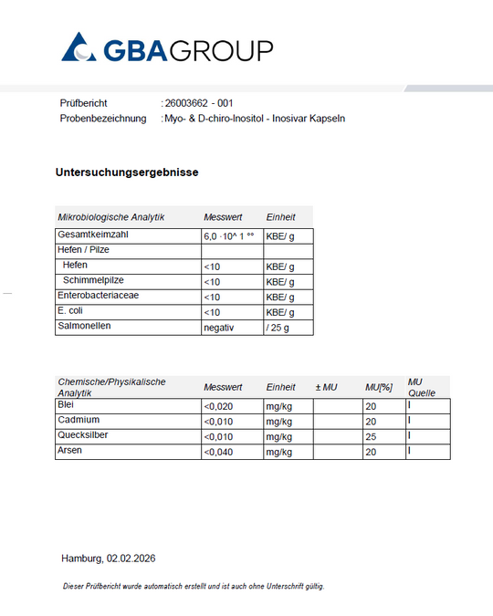 Myo- & D-chiro-Inositol - Kapseln - 30 Tage