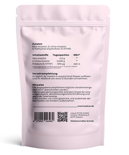Myo- & D-chiro-Inositol + Folat - Pulver - 3er Sparset (90 Tage) - inkl. Dosierlöffel