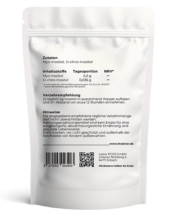 "Überall gut versorgt"-Bundle - Inositol - Pulver + Kapseln - 60 Tage (inkl. Dosierlöffel)