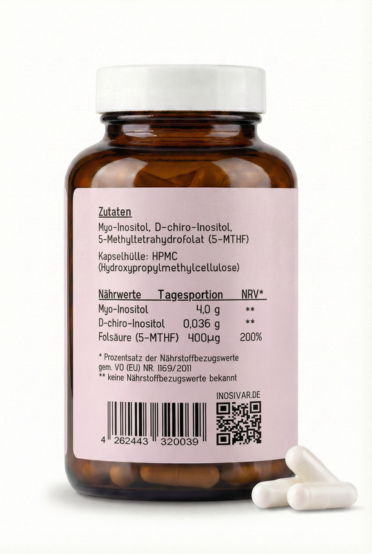 Myo- & D-Chiro-Inositol + Folat - Kapseln - 30 Tage