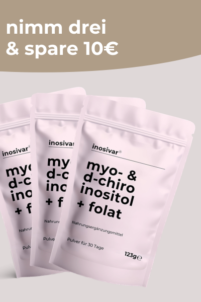 Myo- & D-chiro-Inositol + Folat - Pulver - 3er Sparset (90 Tage) - inkl. Dosierlöffel